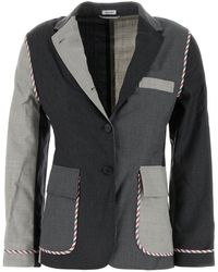 Thom Browne - Giacca in lana multicolor - Lyst