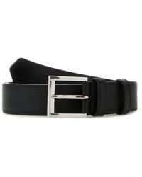 Prada - Cintura in pelle nera - Lyst