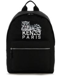 KENZO - Zaino Happy Tiger in tessuto nero - Lyst