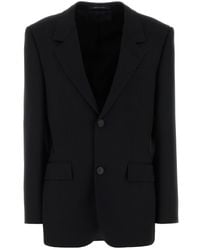 Balenciaga - Black Wool Blazer - Lyst