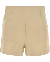 LeKasha - Beige Linen Ezbet Shorts - Lyst