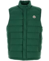 Moncler - Dark Green Nylon Barthe Sleeveless Down Jacket - Lyst