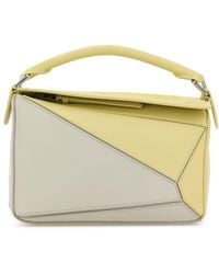 Loewe - Borsa a mano Puzzle piccola x Josef e Anni Albers in pelle multicolor - Lyst