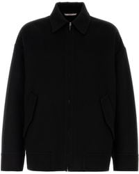 Valentino Garavani - Black Wool Blend Oversize Jacket - Lyst