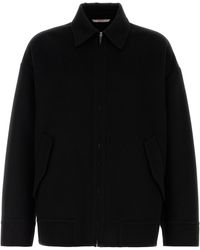 Valentino Garavani - Black Wool Blend Oversize Jacket - Lyst
