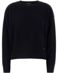 Versace - Midnight Blue Stretch Wool Blend Sweater - Lyst