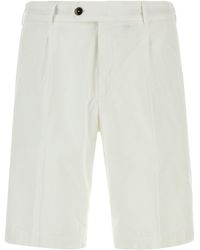 PT Torino - White Stretch Corduroy Bermuda Shorts - Lyst