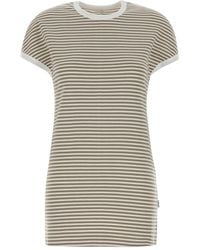 MM6 by Maison Margiela - Embroidered Stretch Cotton Mini Dress - Lyst