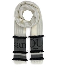 McQueen - Ivory Wool Blend Foulard - Lyst