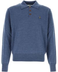 Vivienne Westwood - Air Force Blue Wool Mark Polo Shirt - Lyst