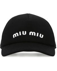 Miu Miu Black Velvet Baseball Cap | Lyst