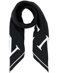 McQueen - Foulard in seta nera - Lyst