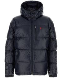 Polo Ralph Lauren - Navy Blue Nylon Down Jacket - Lyst