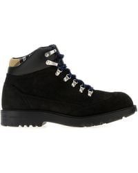 Burberry - Black Suede Moor Ankle Boots - Lyst