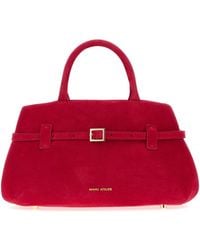 MANU Atelier - Red Suede Le Cambon 25 Handbag - Lyst