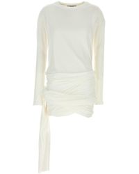 GIMAGUAS - White Cotton Ashley Mini Dress - Lyst
