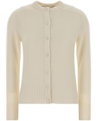 Carven - Ivory Cashmere Cardigan - Lyst