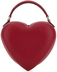 Moschino - Red Nappa Leather Love Me Bag Handbag - Lyst
