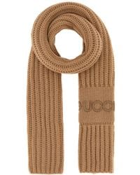 Gucci - Sciarpa in misto lana cammello - Lyst
