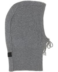 MM6 by Maison Margiela - Grey Wool Blend Balaclava - Lyst