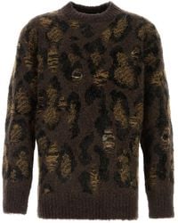 Junya Watanabe - Embroidered Wool Blend Sweater - Lyst