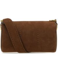 Max Mara - Borsa a tracolla Small in nabuk marrone - Lyst