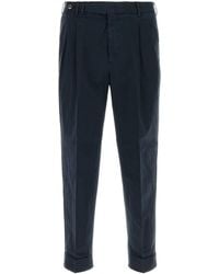 PT Torino - Navy Blue Stretch Cotton Style Pant - Lyst