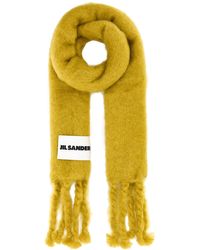 Jil Sander - Sciarpa in misto mohair senape - Lyst