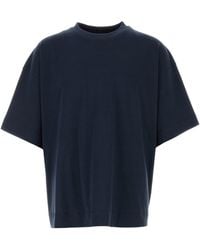 Dries Van Noten - Midnight Blue Cotton Heno Oversize T-shirt - Lyst