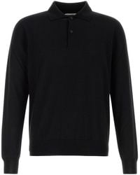 The Row - Black Cashmere Selio Polo Shirt - Lyst