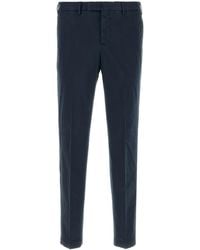 PT Torino - Navy Blue Stretch Cotton Pant - Lyst