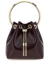 Jimmy Choo - Aubergine Leather Bon Bon Bucket Bag - Lyst