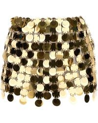 Rabanne - Gold Maxi Sequins Mini Skirt - Lyst