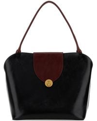 Versace - Borsa shopping in pelle nera - Lyst