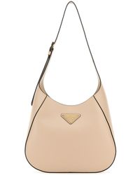 Prada - Borsa a spalla in pelle rosa cipria - Lyst