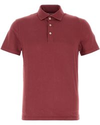 Fedeli - Tyrian Purple Stretch Cotton Polo Shirt - Lyst