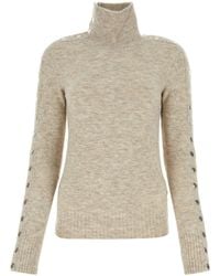 Isabel Marant - Melange Sand Nylon Blend Malo Sweater - Lyst