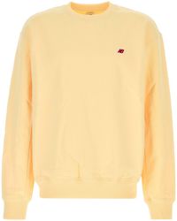 New Balance - Cream Cotton Sweatshirt - Lyst