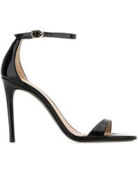 Stuart Weitzman - Sandali Nudist in pelle nera - Lyst