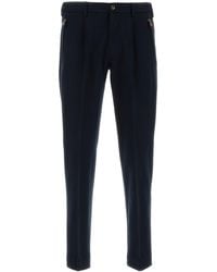 PT Torino - Pantalone in misto viscosa stretch blu scuro - Lyst