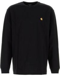 Carhartt - L/S Chase T-Shirt in cotone nero - Lyst