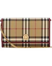 Burberry - Printed Canvas Check Wallet - Lyst