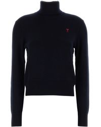 Ami Paris - Ami Midnight Wool Sweater - Lyst