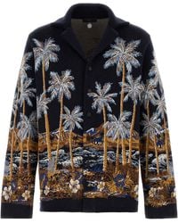 Alanui - Embroidered Wool Blend Diamond Head Cardigan - Lyst