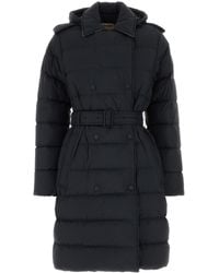 Burberry - Midnight Blue Nylon Down Jacket - Lyst