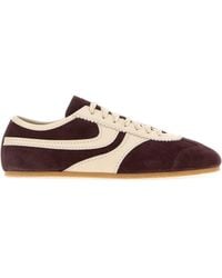 Dries Van Noten - Two-Tone Suede And Leather Sneakers - Lyst
