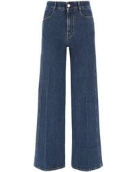 Stella McCartney Two-tone Stretch Denim Jeans in Blue - Lyst
