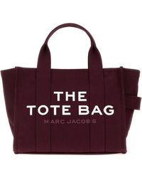 Marc Jacobs - Plum Canvas Mini The Tote Bag Handbag - Lyst