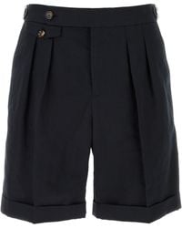 Brunello Cucinelli - Midnight Cotton Blend Bermuda Shorts - Lyst