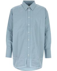 Ami Paris - Light Blue Poplin Shirt - Lyst